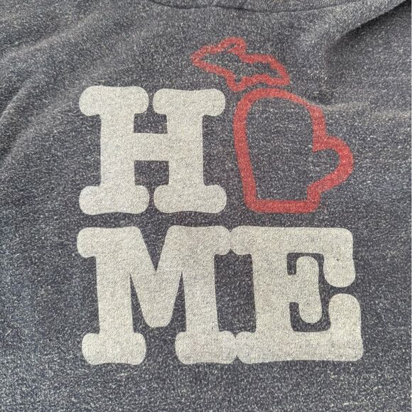 Mitten State Michigan Home Hoodie Hooded Sweatshirt Medium Navy USA - Picture 3 of 6